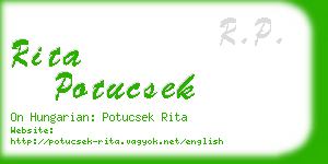 rita potucsek business card